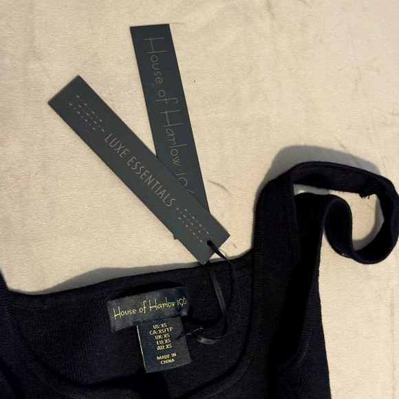 House of Harlow 1960 Black Corset Top XS - Picture 4 of 6